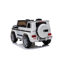 Best Ride On Cars Kids Electric Vehicle White Mercedes G63 12-V  | Electronic Express