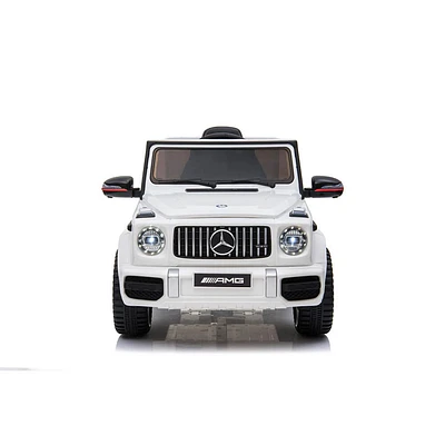 Best Ride On Cars Kids Electric Vehicle White Mercedes G63 12-V  | Electronic Express
