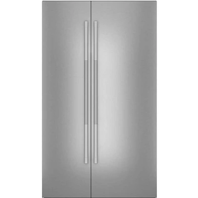 Jenn-Air 48 inch RISE Fully Integrated Stainless Built-In Side-By-Side Refrigerator Panel Kit | Electronic Express
