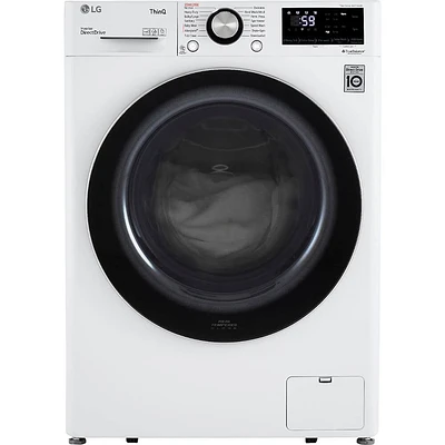 LG 2.4 Cu. Ft. HE Stackable Front Load Washer with Steam Wash - White | Electronic Express