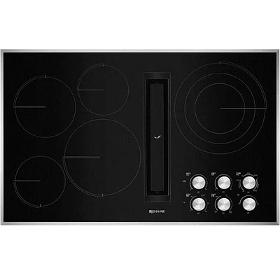 Jenn-Air 36 Inch Black Stainless Steel 5 Burner Built-In Electric Cooktop | Electronic Express