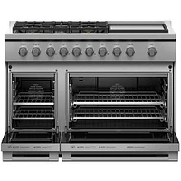 Fisher & Paykel 7.7 Cu. Ft. Stainless Steel Freestanding Double Oven Gas Range | Electronic Express