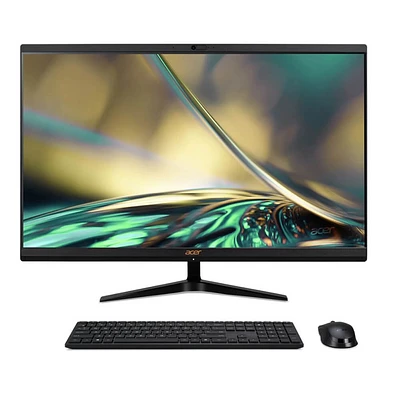 Acer 27 Inch All-in-One Desktop Computer - Intel i5-1235U - 8GB/512GB - Black | Electronic Express