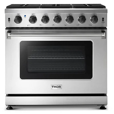 Thor Kitchen 6.0 Cu. Ft. Stainless Steel Freestanding Gas Range | Electronic Express