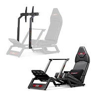 Next Level Racing F-GT Simulator Cockpit and Monitor Stand Bundle | Electronic Express