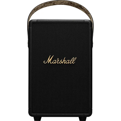 Marshall Tufton Portable Bluetooth Speaker - Black/Brass | Electronic Express