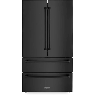 ZLINE 22.5 Cu. Ft. Black French Door Refrigerator | Electronic Express