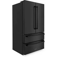 ZLINE 22.5 Cu. Ft. Black French Door Refrigerator | Electronic Express