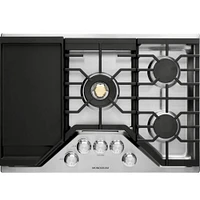 Monogram 30 Inch Stainless Steel Built-in 5 Burner Gas Cooktop  | Electronic Express
