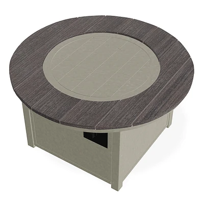 Telescope 42 inch Round Rustic Top Fire Table | Electronic Express