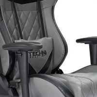 RTA Products Techni Sport XL Gray Ergonomic Gaming Chair | Electronic Express