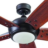 Prominence Home 62 inch Espresso Guyanna Modern Farmhouse Ceiling Fan | Electronic Express