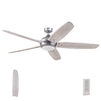 Prominence Home 62-inch Guyanna Pewter Indoor Ceiling Fan with Remote | Electronic Express