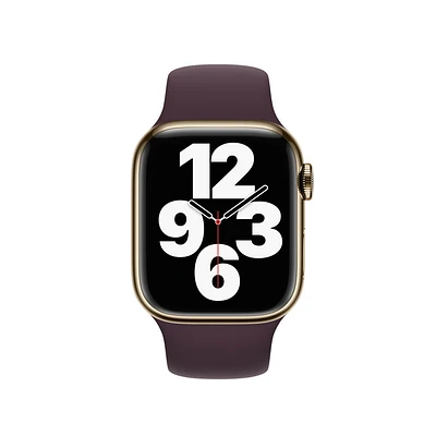 Apple Certified Refurbished Watch Series 7 (GPS + Cellular) - Gold Stainless Steel Case with Dark Cherry Sport Band