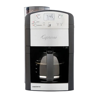 Capresso CoffeeTeam GS 10-Cup Coffeemaker with Conical Burr Grinder - Black | Electronic Express
