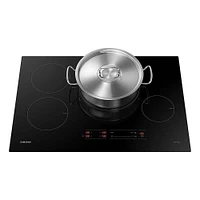 Samsung 30 inch Black 4-Burner Smart Induction Cooktop with WiFi | Electronic Express
