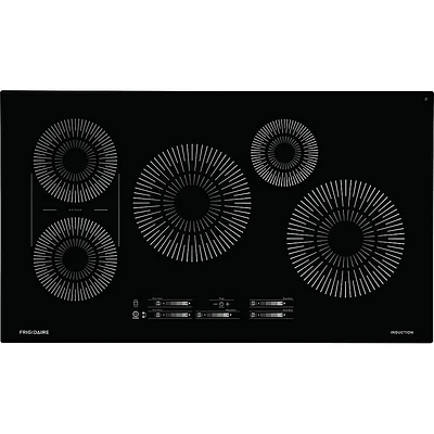Frigidaire 36 inch Black Built-in Induction Electric Cooktop | Electronic Express