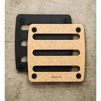 Epicurean Square Trivet - Natural/Black | Electronic Express