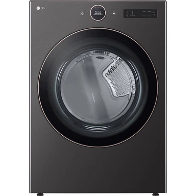 LG 7.4 Cu. Ft. Black Steel Stackable Ultra Large Capacity Front Load Smart Dryer | Electronic Express