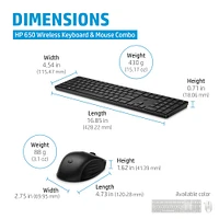 HP 650 Wireless Keyboard and Mouse Combo | Electronic Express