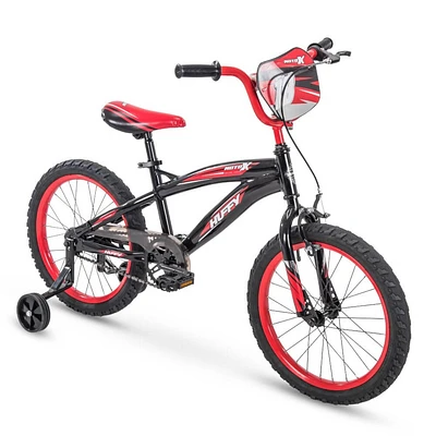 Huffy Moto X Kids Bike with Training Wheels - 18 Inch - Black | Electronic Express