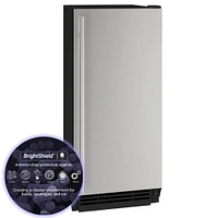 U-Line 15-Inch Clear Ice Machine - Stainless Steel | Electronic Express