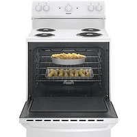 Hotpoint RBS160DMWW-OBX 5.0 Cu. Ft. White Freestanding Electric Range | Electronic Express