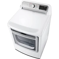 LG 7.3 Cu. Ft. White Front Load Smart Electric Dryer | Electronic Express