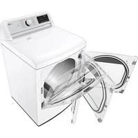 LG 7.3 Cu. Ft. White Front Load Smart Electric Dryer | Electronic Express