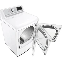 LG 7.3 Cu. Ft. White Front Load Smart Electric Dryer | Electronic Express