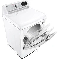 LG 7.3 Cu. Ft. White Front Load Smart Electric Dryer | Electronic Express