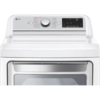 LG 7.3 Cu. Ft. White Front Load Smart Electric Dryer | Electronic Express