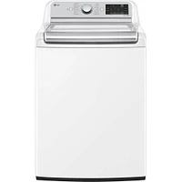 LG 5.5 Cu. Ft. White Top Load Smart HE Washer | Electronic Express