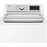 LG 5.5 Cu. Ft. White Top Load Smart HE Washer | Electronic Express