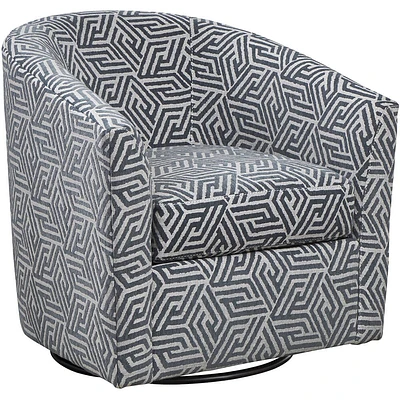 Behold Home 2580 Ritzy Slate Barrel Chair | Electronic Express