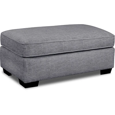 Behold Home 2580 Ritzy Gray Ottoman | Electronic Express