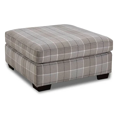 Behold Home 2301 Cooper Plaid Square Ottoman | Electronic Express