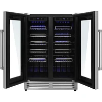 Thor Kitchen 42 Bottle Stainless Steel Dual Zone Built-in Wine Cooler | Electronic Express