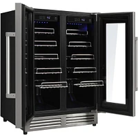 Thor Kitchen 42 Bottle Stainless Steel Dual Zone Built-in Wine Cooler | Electronic Express