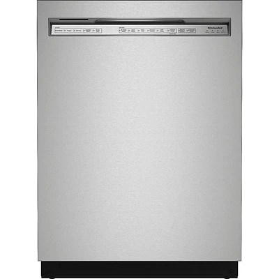 KitchenAid 44 dBA Stainless Front Control Built-In Dishwasher | Electronic Express