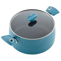 Rachael Ray Cityscapes Porcelain Enamel 12-Piece Nonstick Cookware Set - Turquoise | Electronic Express
