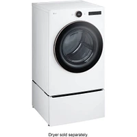 LG 27 inch White Laundry Pedestal with Storage Drawer | Electronic Express