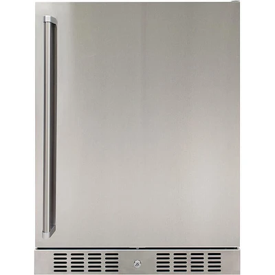 Brama 5.12 Cu. Ft. Stainless Outdoor Counter Depth Compact Refrigerator | Electronic Express
