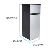 Avanti 7.3 Cu. Ft. Stainless Steel Apartment Size Top Freezer Refrigerator | Electronic Express