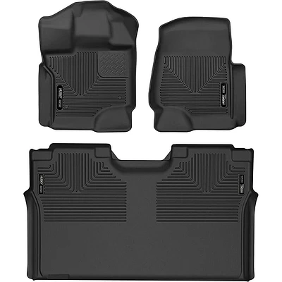 Husky Liners X-Act Contour Front & 2nd Seat Floor Liners - Black | Electronic Express