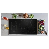 Cafe 36 inch Stainless 4-Burner Built-In Electric Cooktop | Electronic Express