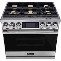 Dacor 4.8 Cu. Ft. Contemporary Series Stainless Freestanding Dual Fuel Range | Electronic Express