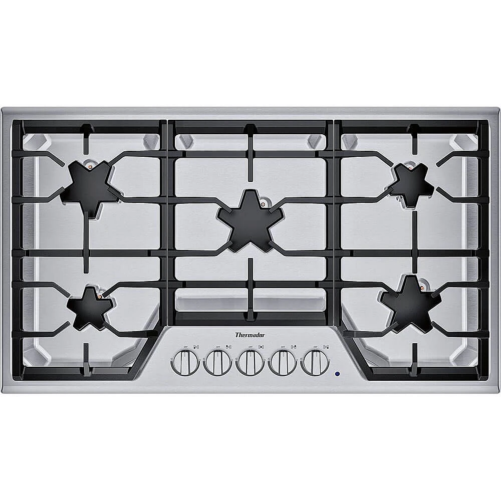 Thermador 36 inch Masterpiece Stainless 5-Burner Built-In Gas Cooktop | Electronic Express