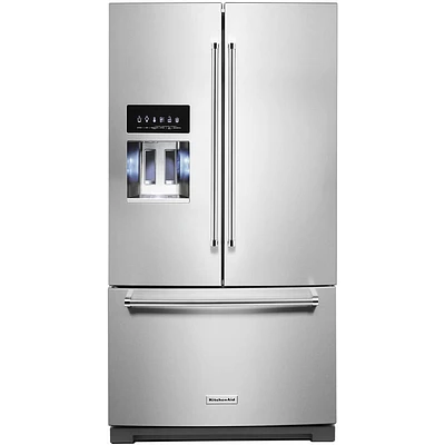 Kitchenaid 26.8 Cu. Ft. Stainless Steel Freestanding French Door Refrigerator | Electronic Express