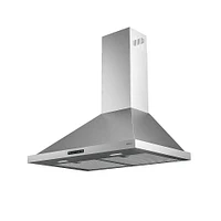 Zephyr 30 inch Ombra Stainless Wall Mount Chimney Range Hood | Electronic Express